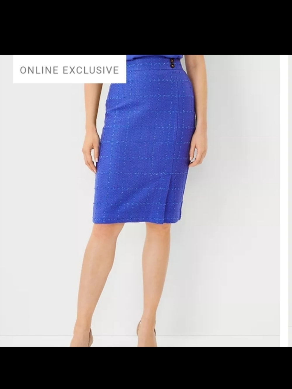 Ann Taylor Tween Sailor Pencil Skirt Royal Blue Color. NWT